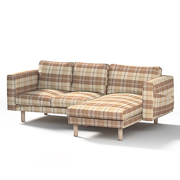 Bezug für Norsborg 3-Sitzer Sofa mit Recamiere, braun-beige, Norsborg Bezug günstig online kaufen