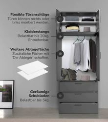 mokebo Kleiderschrank Der Grenzenlose (2-Türig & günstig online kaufen