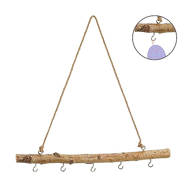 CEPEWA Fensterdekoration Deko-Holzstange 50 cm mit günstig online kaufen