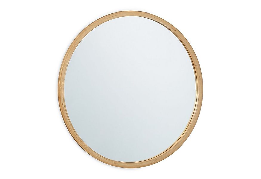 relaxdays Wandspiegel rund mit Bambusrahme günstig online kaufen