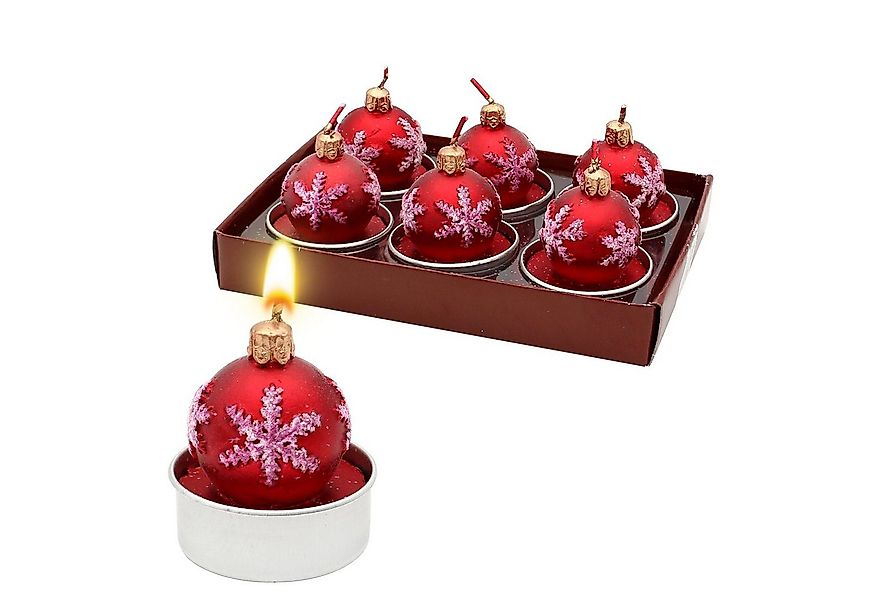 Dekohelden24 Teelicht 6er Set Teelichte, Motiv über Dropdown-Menü wählbar ( günstig online kaufen