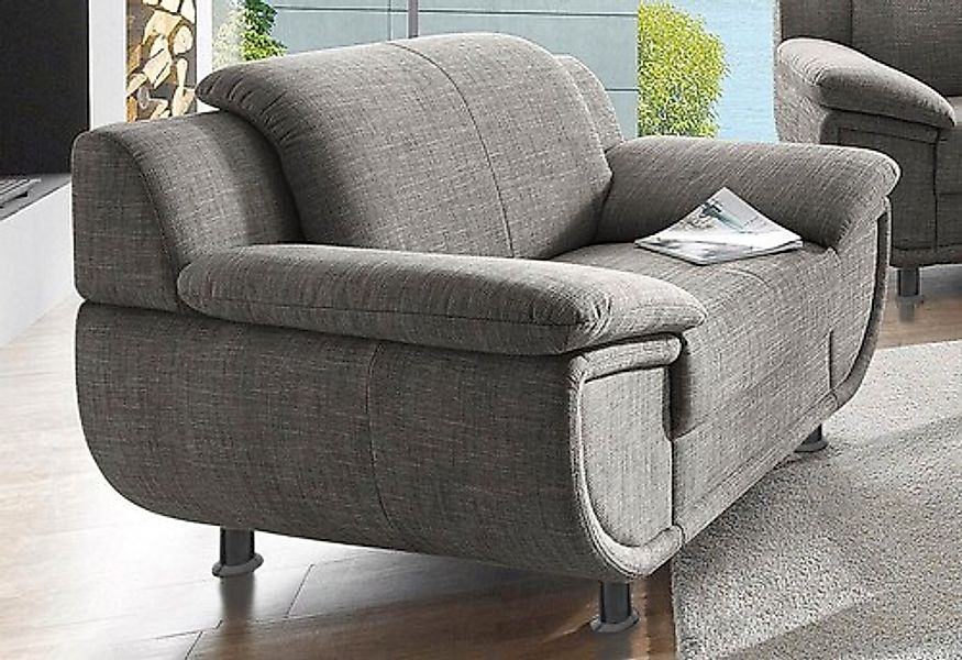 TRENDMANUFAKTUR Sessel »Rondo, Breite 121 cm, breite Armlehnen, Füße schwar günstig online kaufen