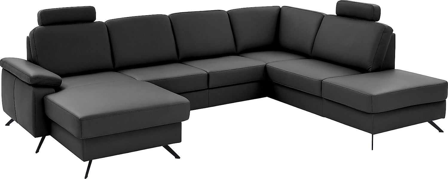 Die PlanBar Wohnlandschaft »PN-EM15047 U-Form, mit Kopfstützen«, Echtleder, günstig online kaufen