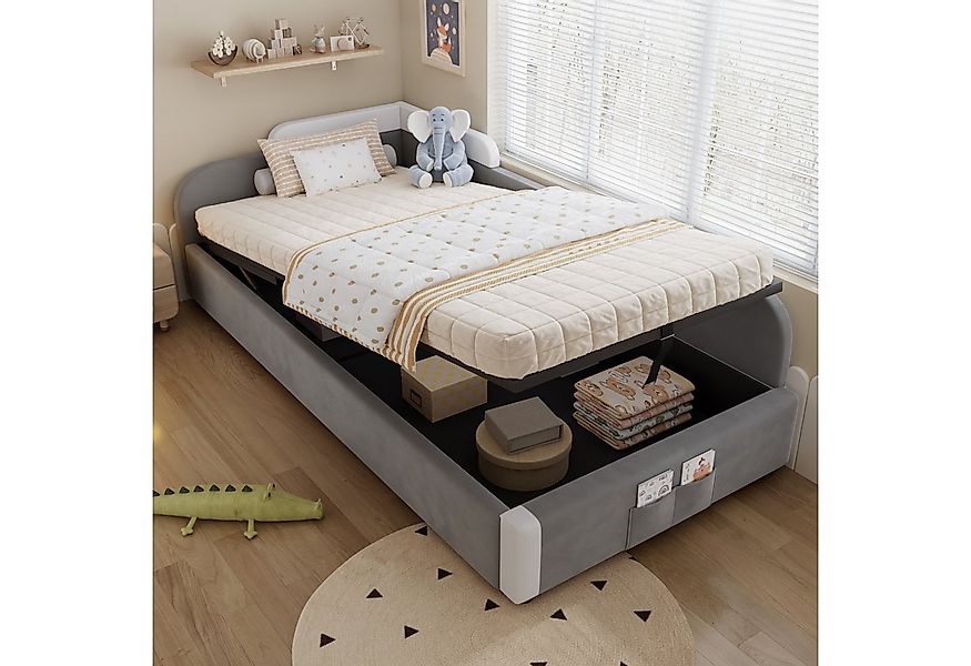 REDOM Schlafsofa mit Erhöhter Weicher Zaun, Hydraulischem Stauraum, 90x200c günstig online kaufen