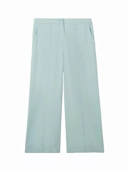 TOM TAILOR Stoffhose culotte pants with pintuck, dusty mint blue günstig online kaufen