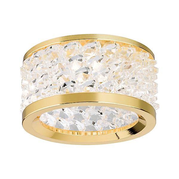 Orion Leuchten Einbaustrahler Kristall GU10 Ø 8cm Gold günstig online kaufen