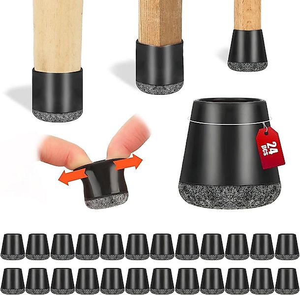 BlingBin Stuhlhusse Stuhlbeinkappen, 40 Stück mit Filz Stuhlbeinschoner, Sc günstig online kaufen