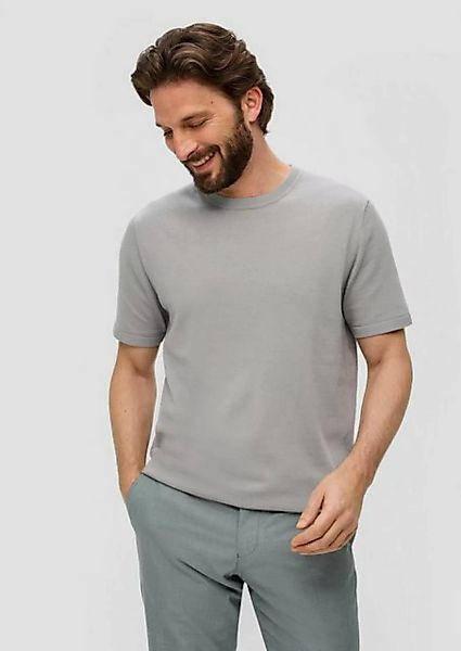 s.Oliver BLACK LABEL Strickpullover Fein gestricktes T-Shirt mit Rippblende günstig online kaufen