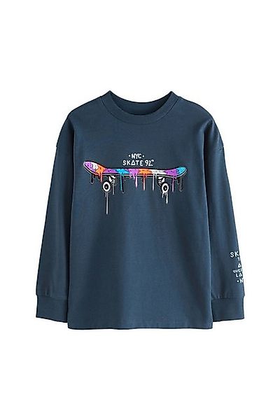 Next Langarmshirt Langärmeliges Grafik-T-Shirt (1-tlg) günstig online kaufen