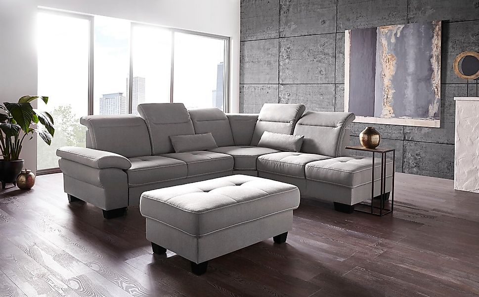 Home affaire Ecksofa "Cornwall L-Form" incl. Sitztiefenverstellung, mit Bet günstig online kaufen