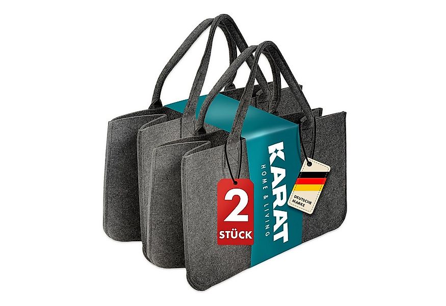 Karat Allzweckkorb Conny, Filztasche, Einkaufstasche, Kaminholztasche (2 St günstig online kaufen