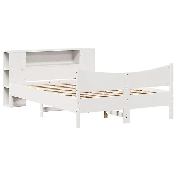 vidaXL Massivholzbett ohne Matratze Weiß 140x190 cm Kiefernholz 3323306 günstig online kaufen
