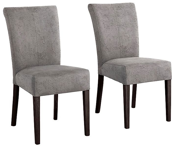 Home affaire Esszimmerstuhl »Queen« (Set) 4 Stk. Luxus-Microfaser mit Druck günstig online kaufen