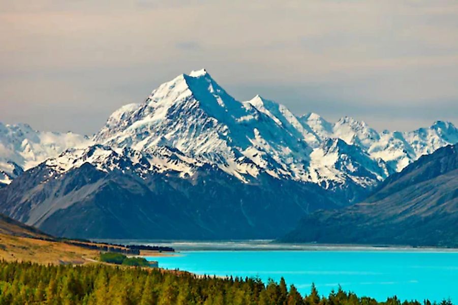 Papermoon Fototapete »Mount Cook and Pukaki Lake« günstig online kaufen
