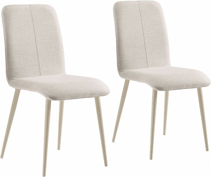 OTTO home 4-Fußstuhl "Allyae" (Set) edlem Strukturstoff, modernem Design un günstig online kaufen