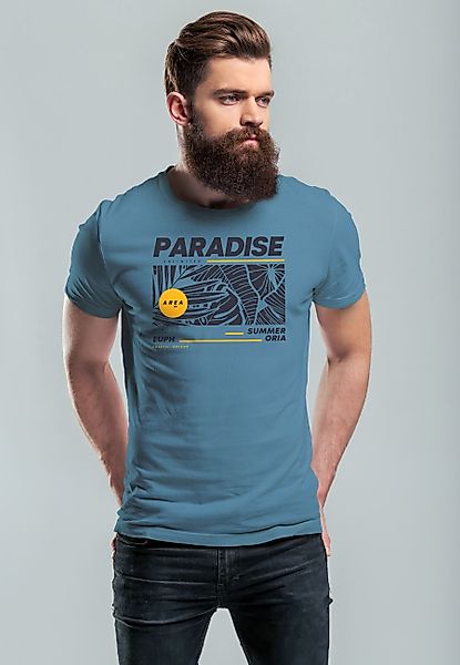 Neverless Print-Shirt Herren T-Shirt Paradise Unlimited günstig online kaufen