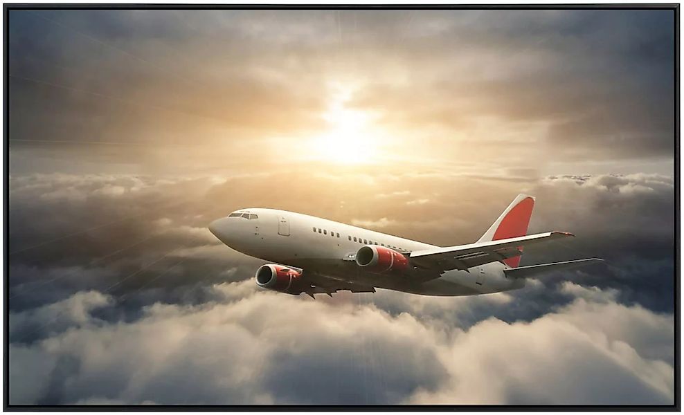 Papermoon Infrarotheizung »Flugzeug im Himmel«, sehr angenehme Strahlungswä günstig online kaufen