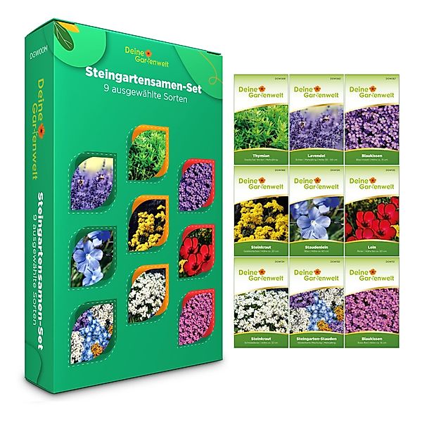 Deine Gartenwelt Steingarten Blumen Samen-Set mit 9 Sorten günstig online kaufen