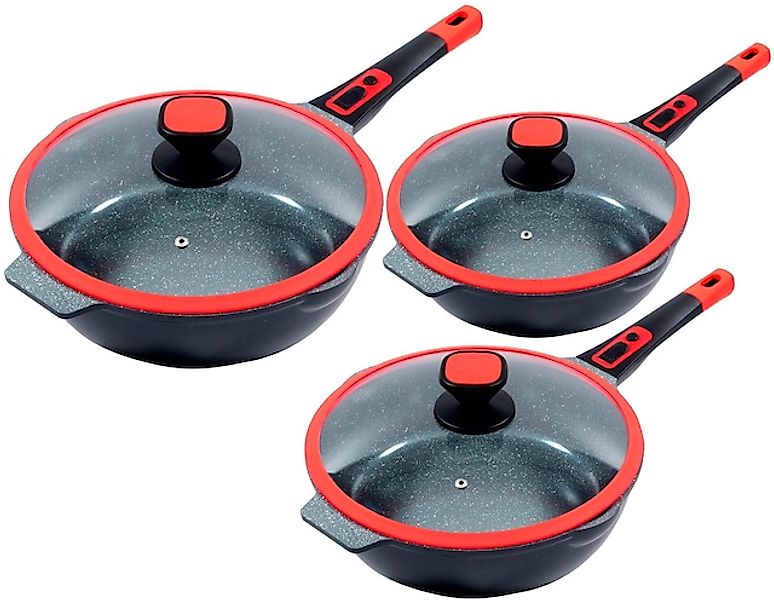KING Pfannen-Set »Click-Grip« Aluminiumguss Set, je 1 Pfanne Ø 24/28/32 cm, günstig online kaufen