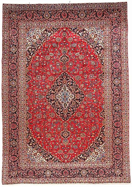 morgenland Wollteppich »Keshan Medaillon Rosso 414 x 292 cm«, rechteckig, U günstig online kaufen