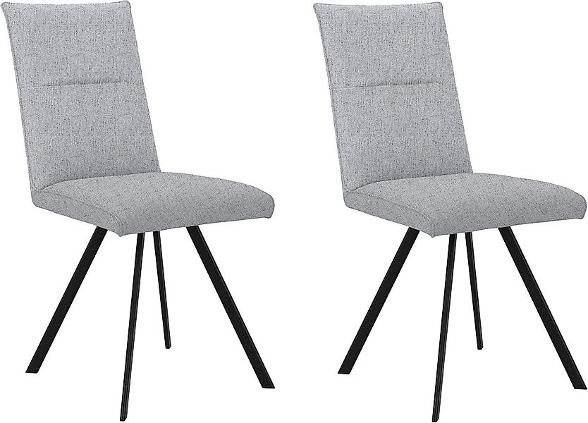 Home affaire 4-Fußstuhl "Sava", (Set), 2 St., Struktur, Metallgestell günstig online kaufen