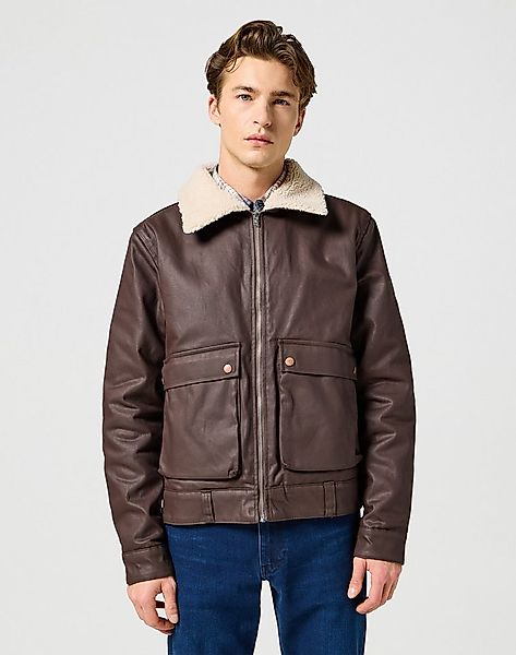 Wrangler Lederimitatjacke WRANGLER AVIATOR mit Gürtelschlaufen am Saum günstig online kaufen