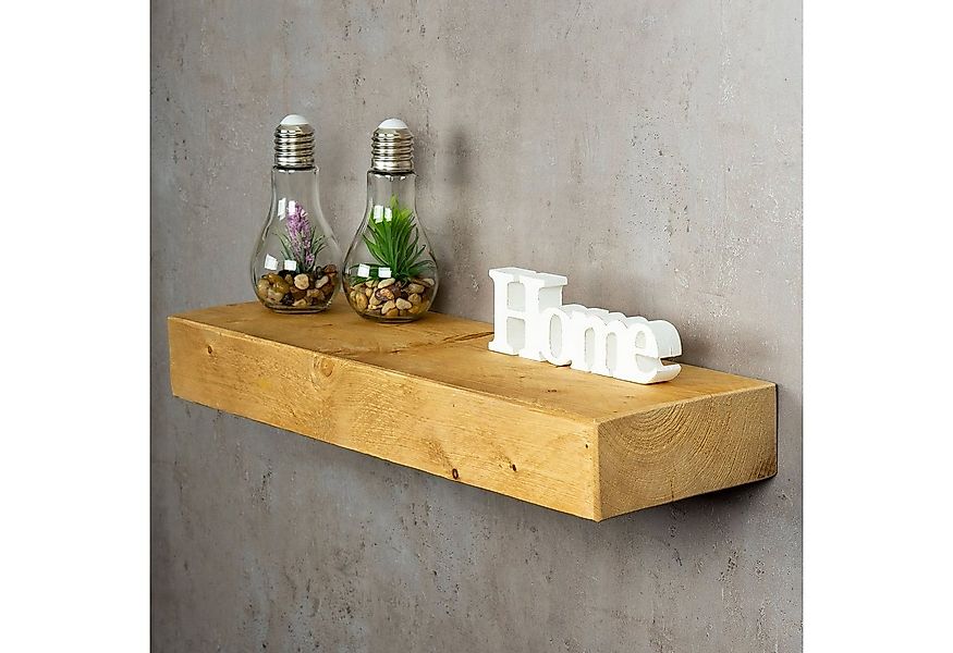 Levandeo® Wandregal, levandeo Wandregal Holz Massiv 60x20cm Eiche Farbig Wa günstig online kaufen