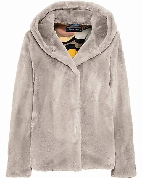 White Label Winterjacke Kapuzen-Fake-Fur-Jacke günstig online kaufen