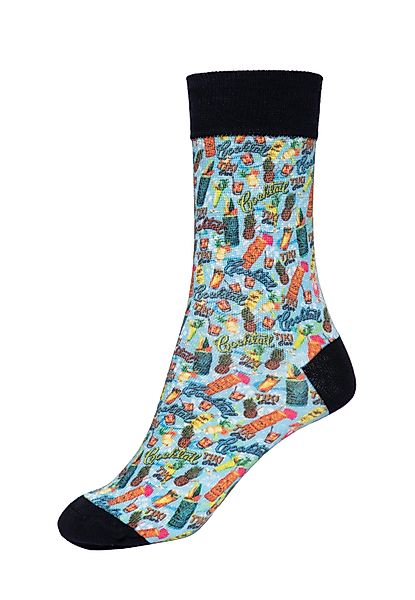 KingKerosin Socken Tiki Cocktail im Tiki-Allover-Print günstig online kaufen
