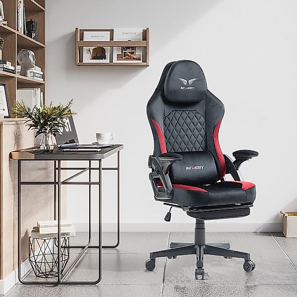 BRTHORY Gaming-Stuhl Rmit Verstellbare Kopfstütze Wippfunktion, günstig online kaufen