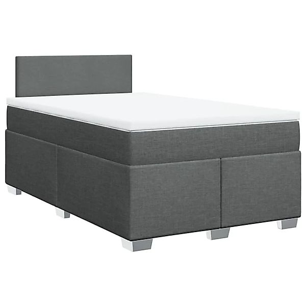 vidaXL Boxspringbett mit Matratze Dunkelgrau 120x190 cm Stoff 3288121 günstig online kaufen