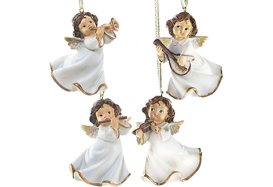 Logbuch-Verlag Dekofigur 4 Engel zum Aufhängen – Schutzengel mit Instrument günstig online kaufen