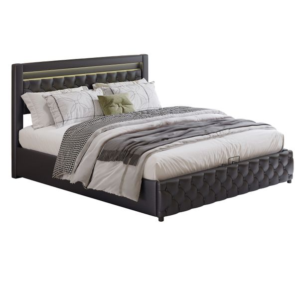 OKWISH Polsterbett mit Lattenrost und Stauraum günstig online kaufen