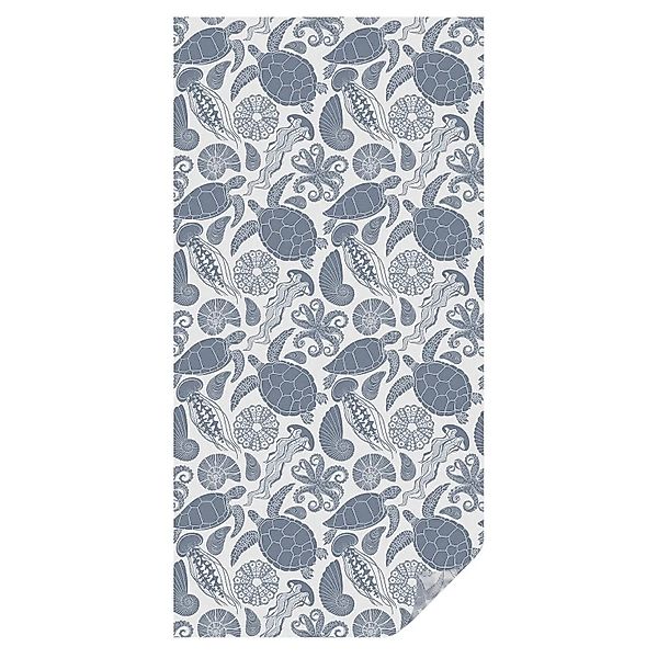 Tulup Fensterfolie Meeresleben Milchglasfolie 50x100 cm Blau Milchglasfolie günstig online kaufen