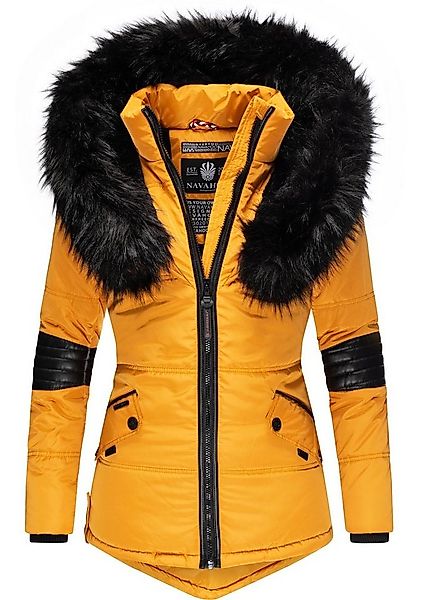Navahoo Winterjacke Nirvana edle Steppjacke m. schwarzem Kunstpelzkragen günstig online kaufen