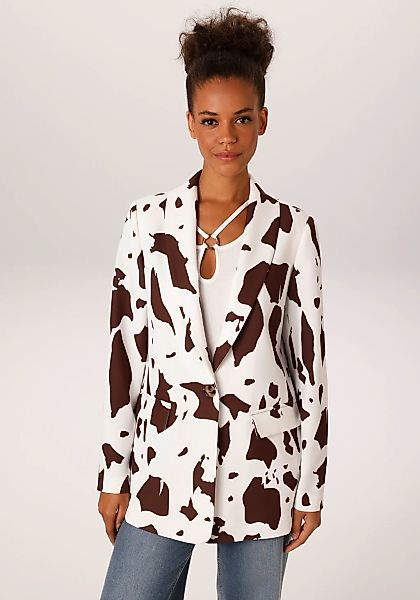 Aniston CASUAL Longblazer mit topaktuellen Kuh-Flecken -jedes Teil ein Unik günstig online kaufen