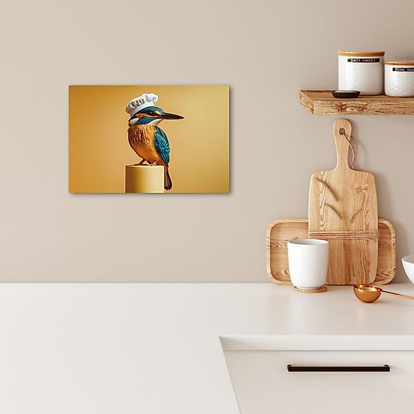 OneMillionCanvasses® Leinwandbild Eisvogel - Säule - günstig online kaufen