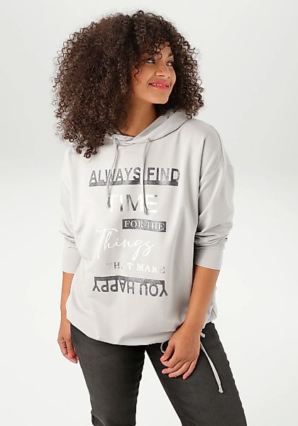 Aniston PLUS Kapuzensweatshirt, super bequeme Sweat-Qualität - NEUE KOLLEKT günstig online kaufen