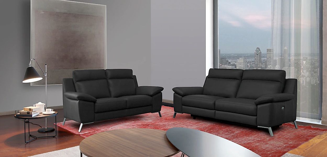 CALIA ITALIA Polstergarnitur "Roby", (Set, 2 tlg.), in Leder, mit elektrisc günstig online kaufen