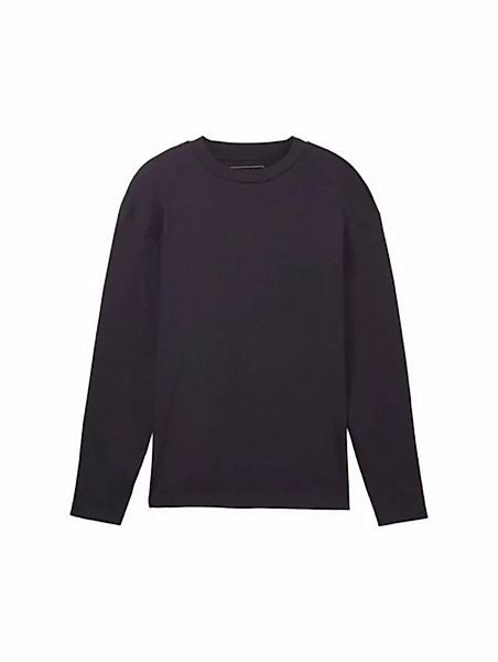 TOM TAILOR Denim T-Shirt relaxed structured longsleeve günstig online kaufen