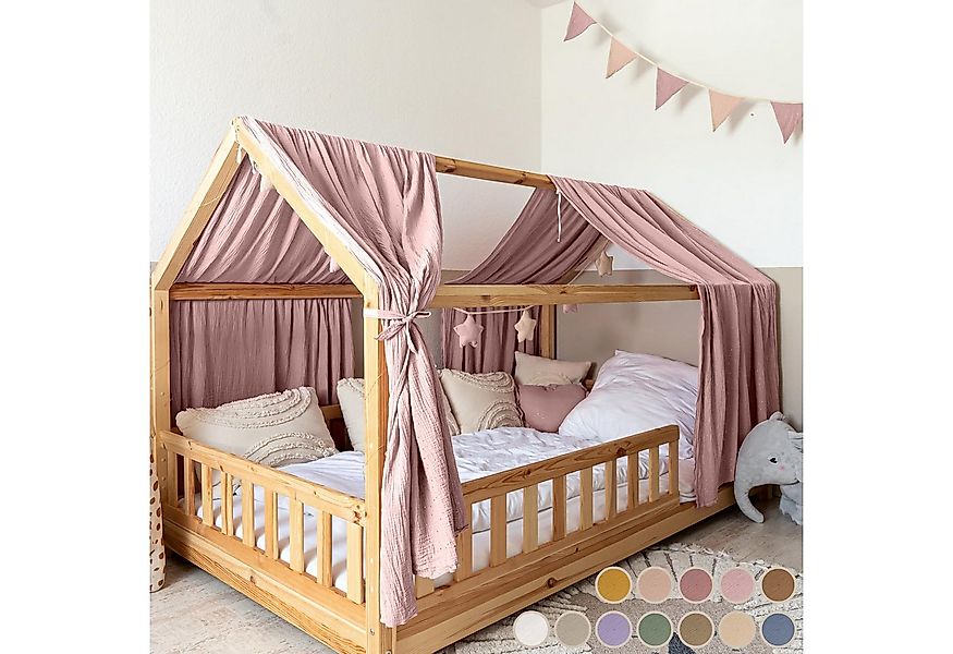 lilimaus Betthimmel Hausbetthimmel Baumwoll Musselin Betthimmel Kinder Haus günstig online kaufen