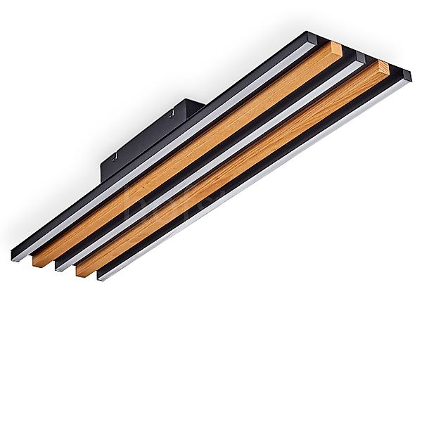hofstein Deckenleuchte dimmbare Deckenlampe aus Metall/Holz/Kunststoff günstig online kaufen