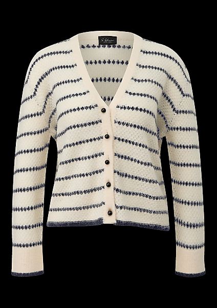 s.Oliver BLACK LABEL Strickjacke im Streifen-Look günstig online kaufen