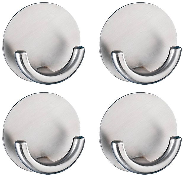 WENKO Wandhaken Rondo, (Set, 4-St), Edelstahl, selbstklebend, rostfrei günstig online kaufen
