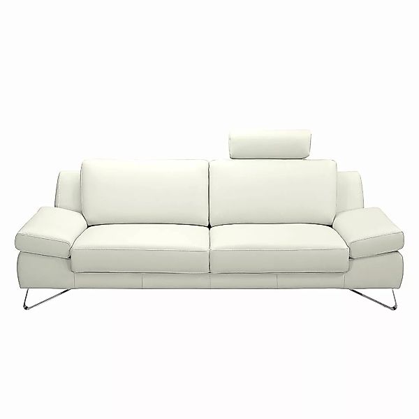home24 loftscape Sofa Silvano 2,5-Sitzer Weiß Kunstleder 210x81x90 cm (BxHx günstig online kaufen