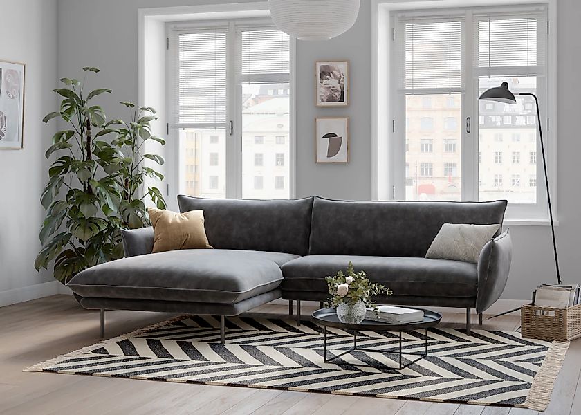 Home affaire Ecksofa "Stine L-Form" Besonderes Design durch Kissenoptik und günstig online kaufen