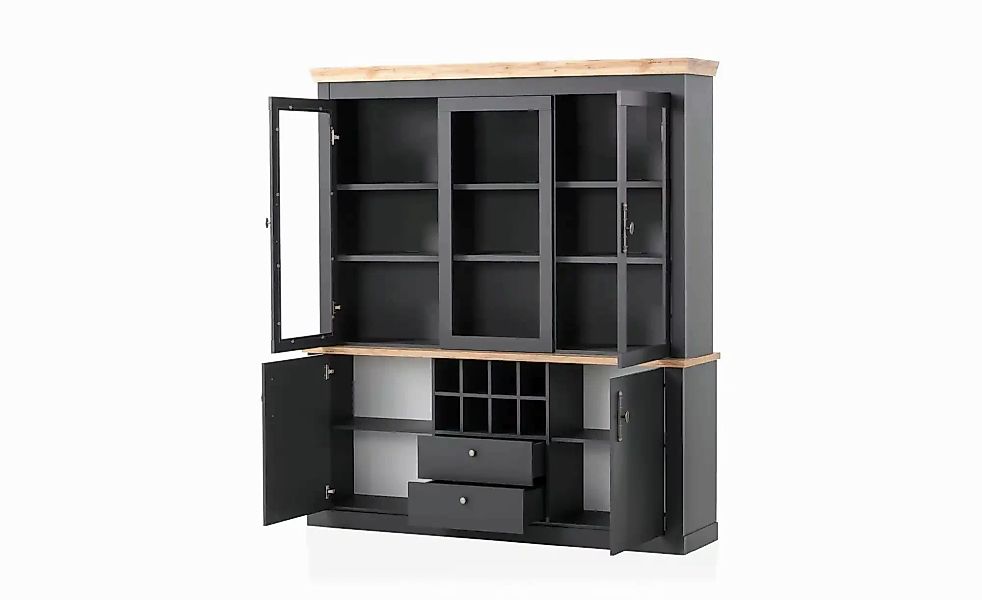 Vitrine  Calella ¦ grau ¦ Maße (cm): B: 184 H: 44 Schränke > Vitrinen - Höf günstig online kaufen