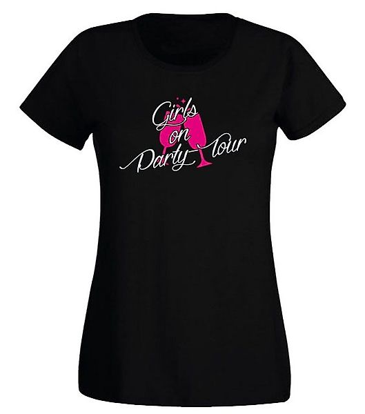 G-graphics T-Shirt Damen T-Shirt - Girls on Party Tour Slim-fit, mit Frontp günstig online kaufen