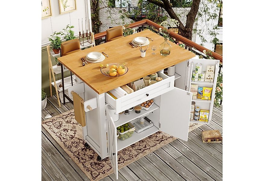 REDOM Küchenwagen Kücheninsel mit erweiterbarer Arbeitsplatte, (Großem Stau günstig online kaufen