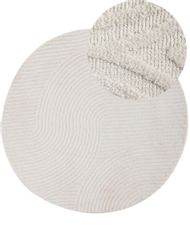 carpetfine Teppich "Holly Zen 3" rund 12 mm Höhe Hoch-Tief-Effekt, geometri günstig online kaufen